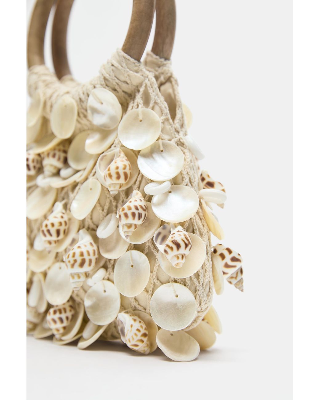 Borsa A Mano Con Perline di Pull&Bear in Natural