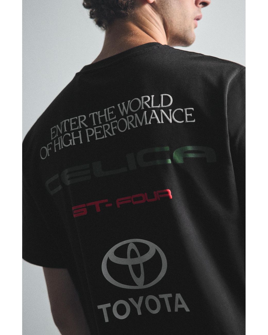 Pull&Bear Gray Toyota Celica T-Shirt for men