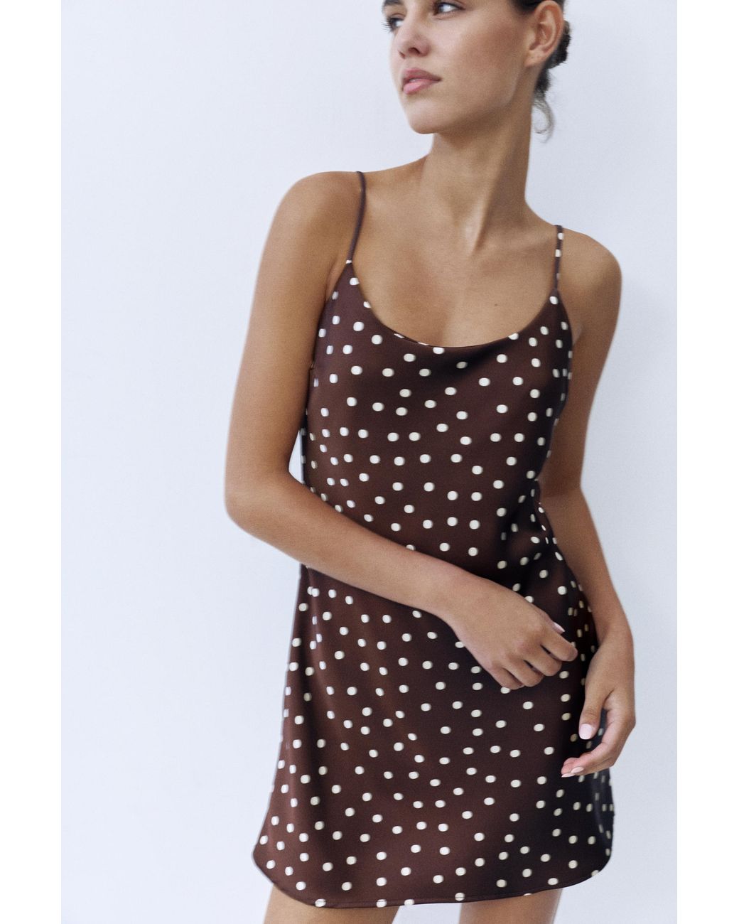 Pull&Bear Multicolor Satin Strappy Mini Dress