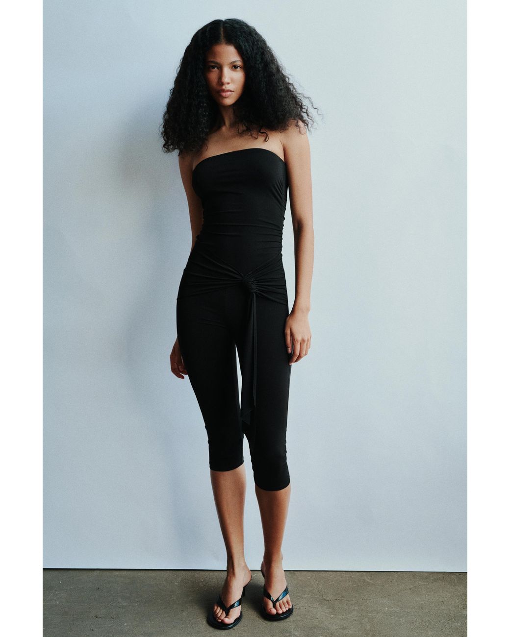 Pull&Bear Black Strapless Jumpsuit