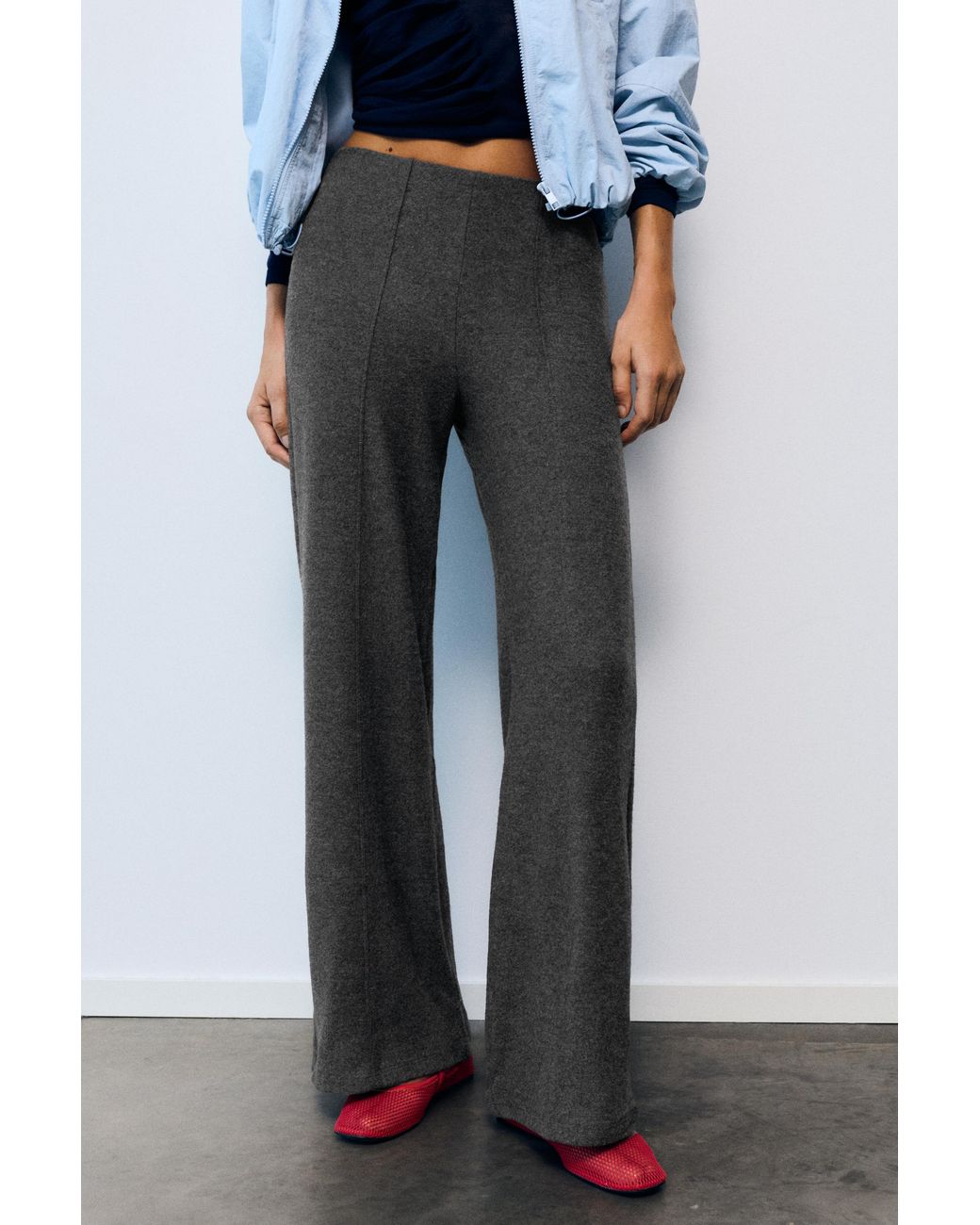 Pull&Bear Multicolor Soft Touch Wide-Leg Trousers