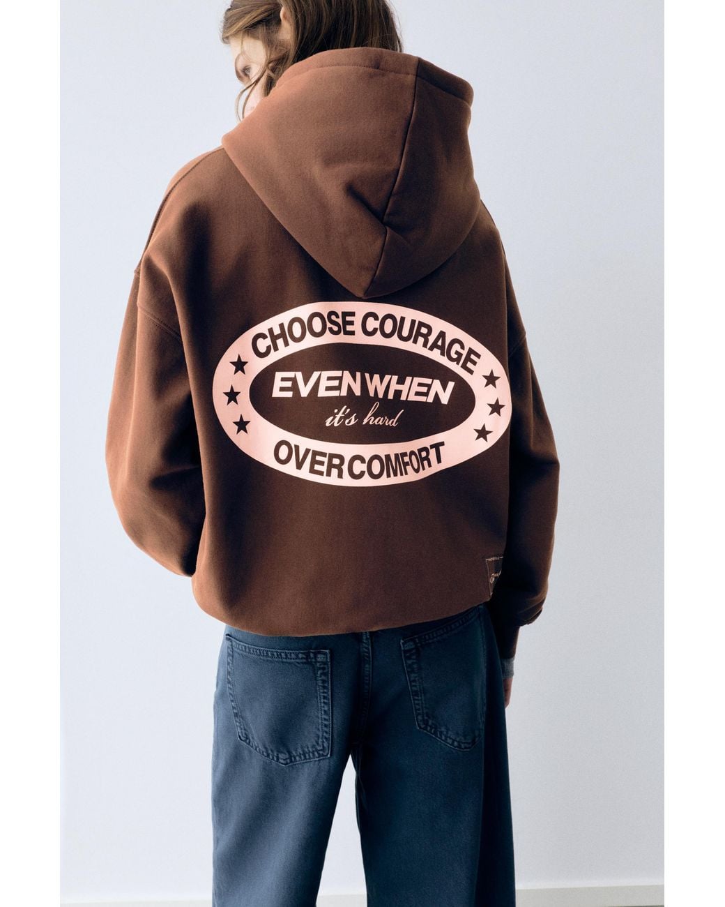 Sweat À Capuche Imprimé En Daim Pull&Bear en coloris Brown