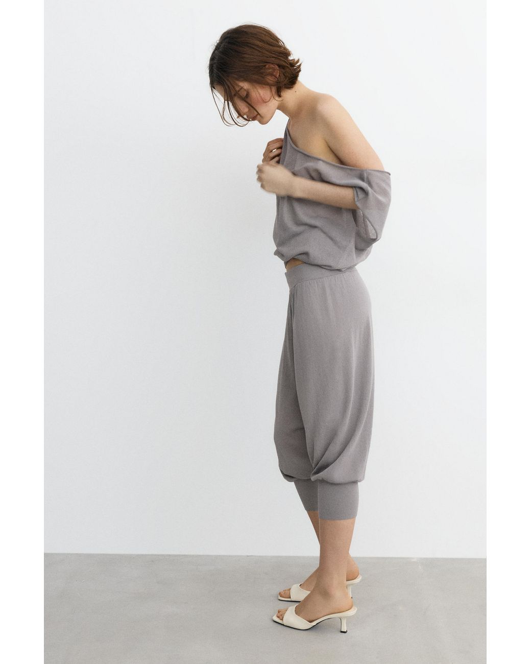Pull&Bear Gray Sarouel Trousers