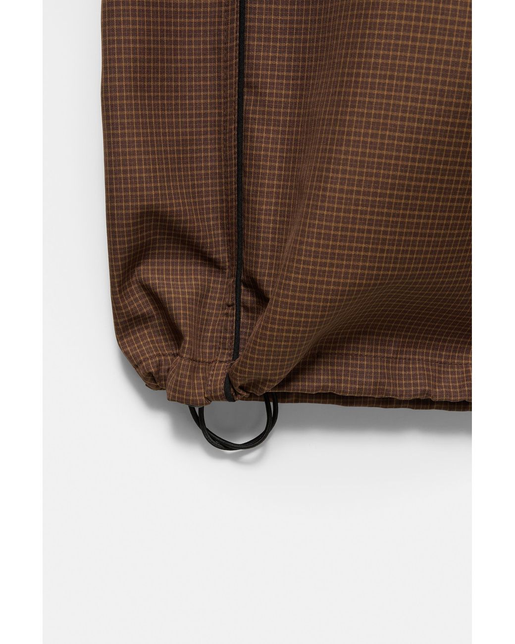 Pull&Bear Brown Stwd Checked Jogger Trousers for men