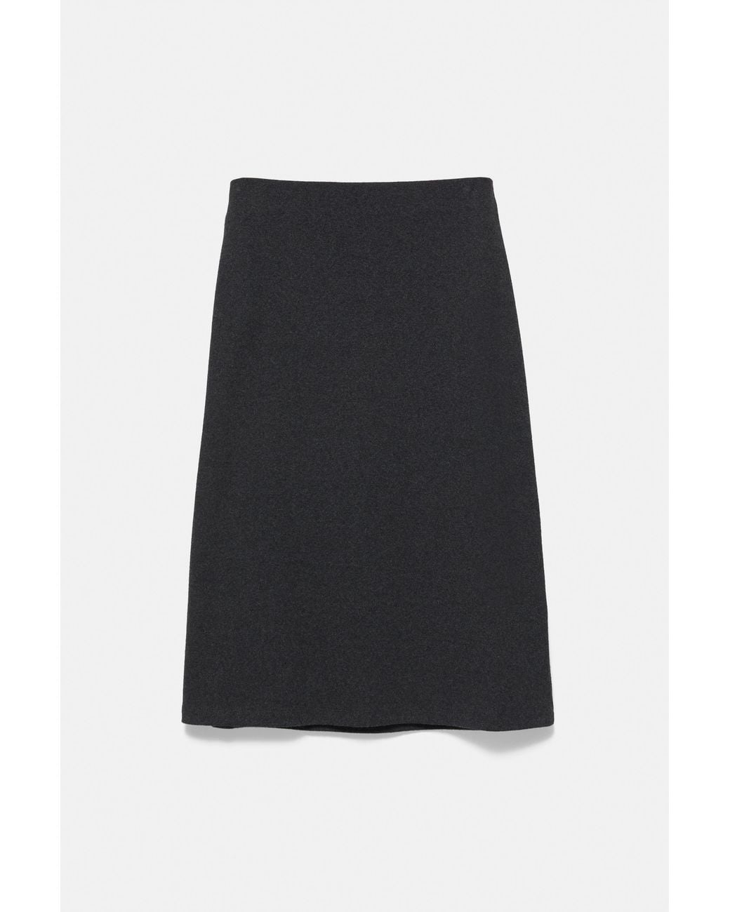 Pull&Bear Rechte Midirok Met Zachte Touch in het Gray