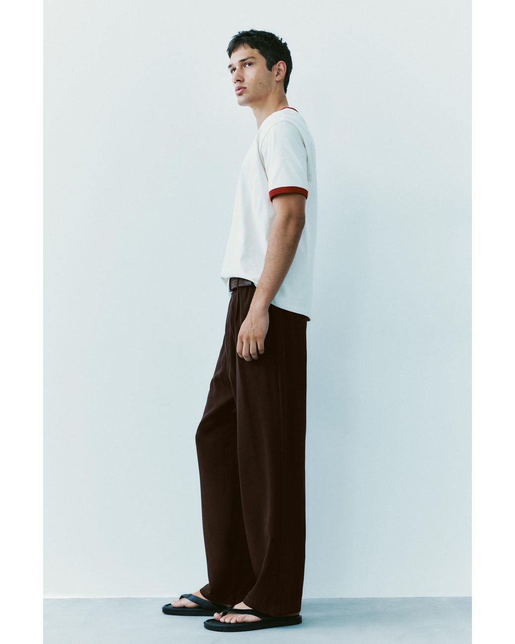 Pull&Bear Black Tailored Fit Joggers for men