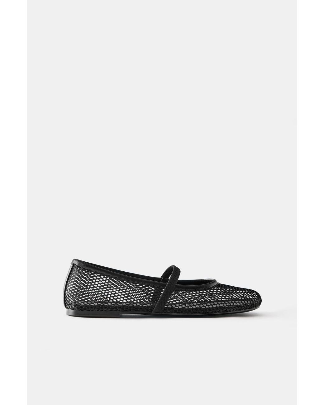 Pull&Bear White Mesh Ballet Flats