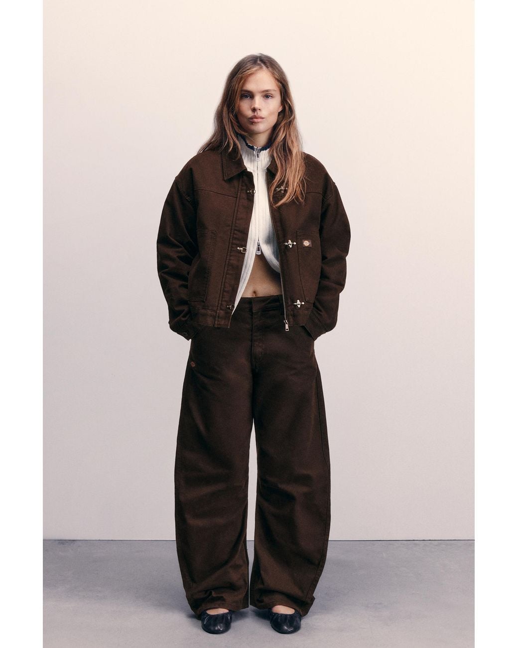 Pull&Bear Blue Dickies Barrel Chino Trousers