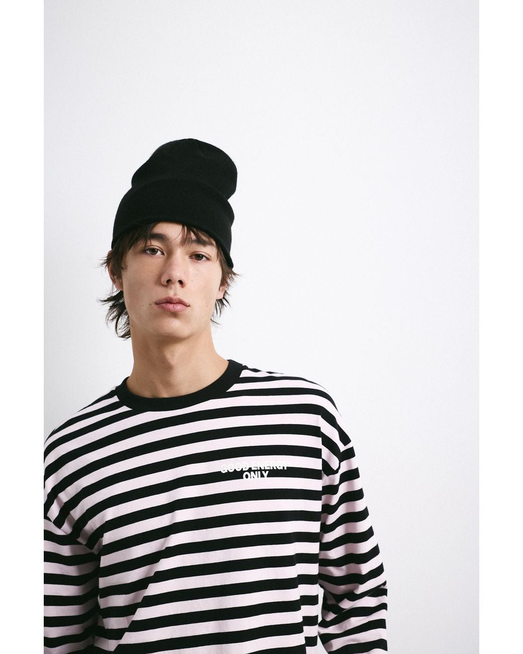 Pull&Bear Basic Beanie in het Black voor heren
