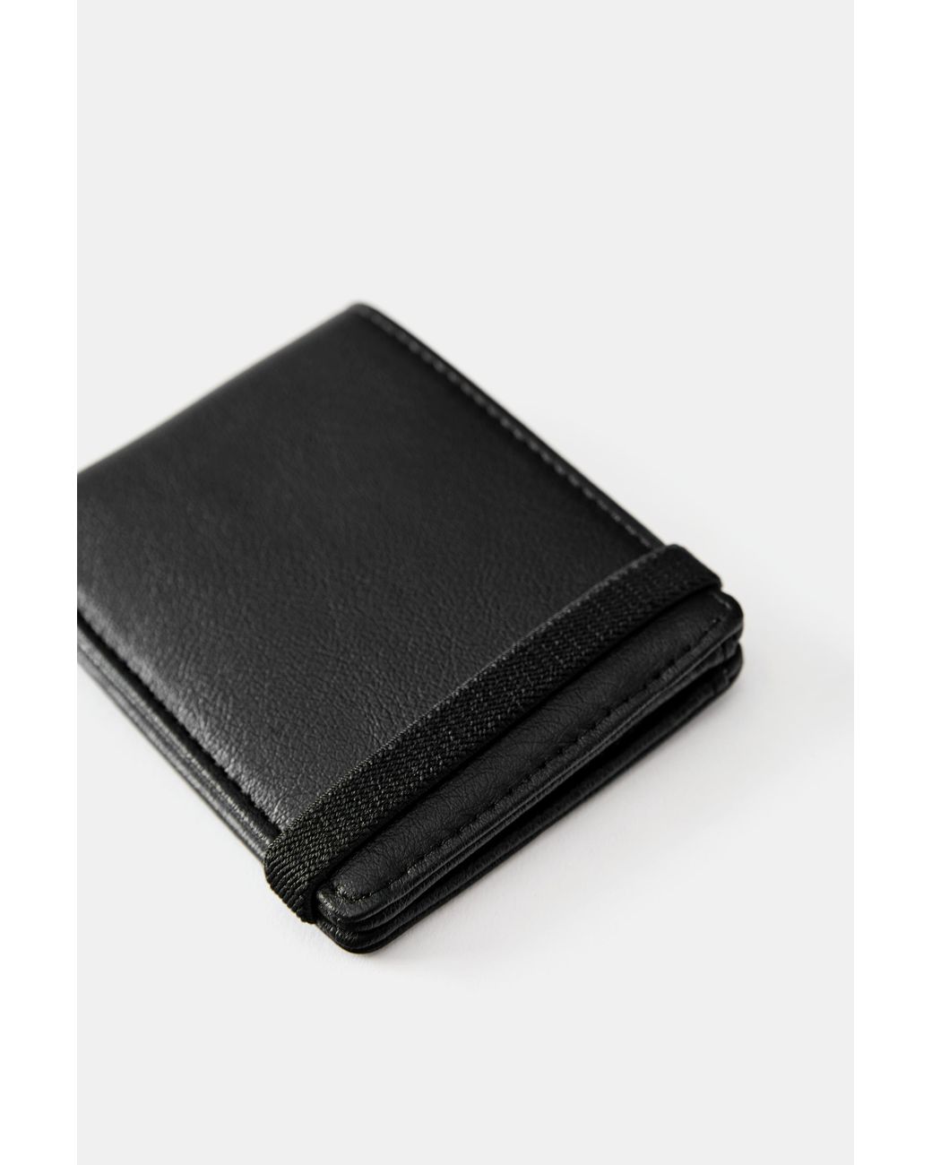 Pull&Bear Black Plain Purse for men