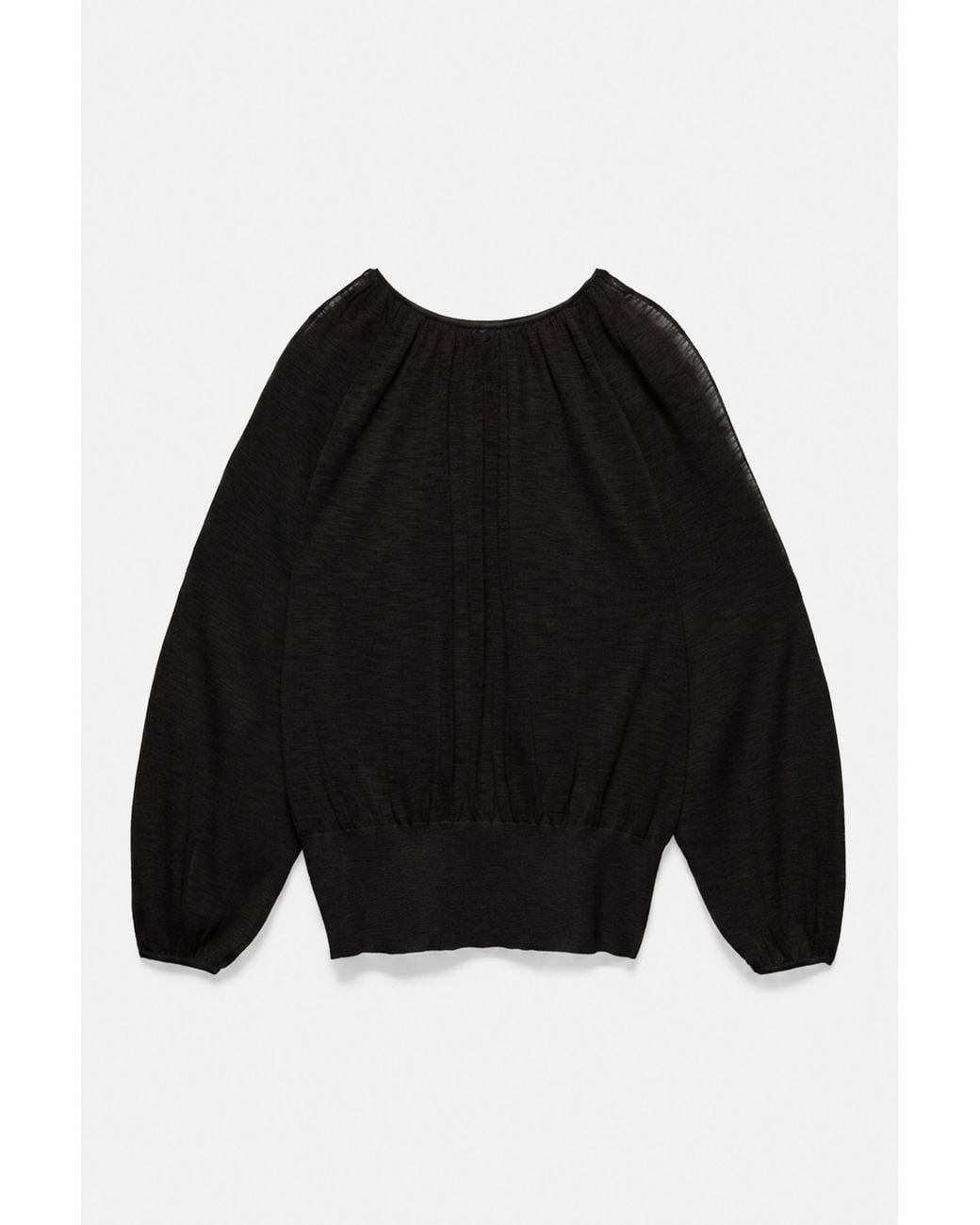 Pull&Bear Black Fine Knit Cut-Out Top