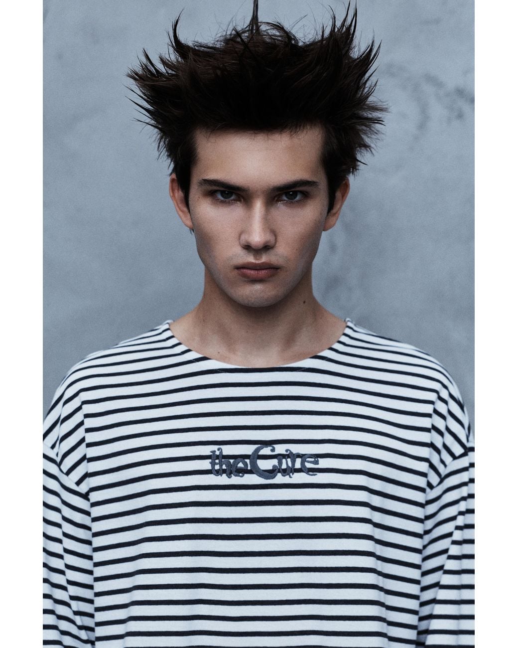 Pull&Bear Black The Cure Striped T-Shirt for men