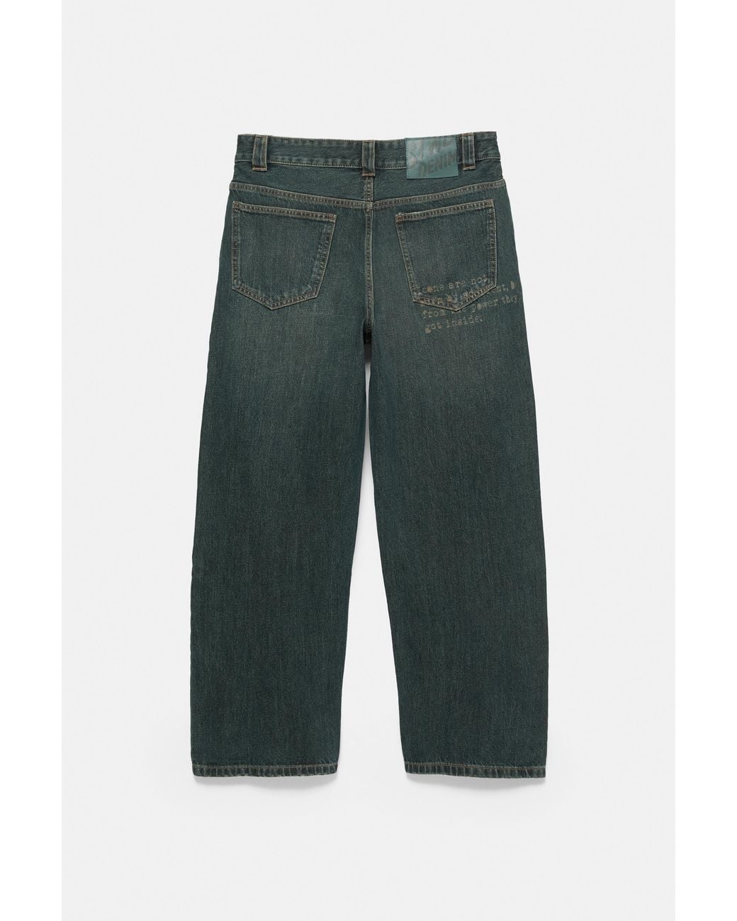 Pull&Bear Grafische Baggy Jeans in het Blue voor heren