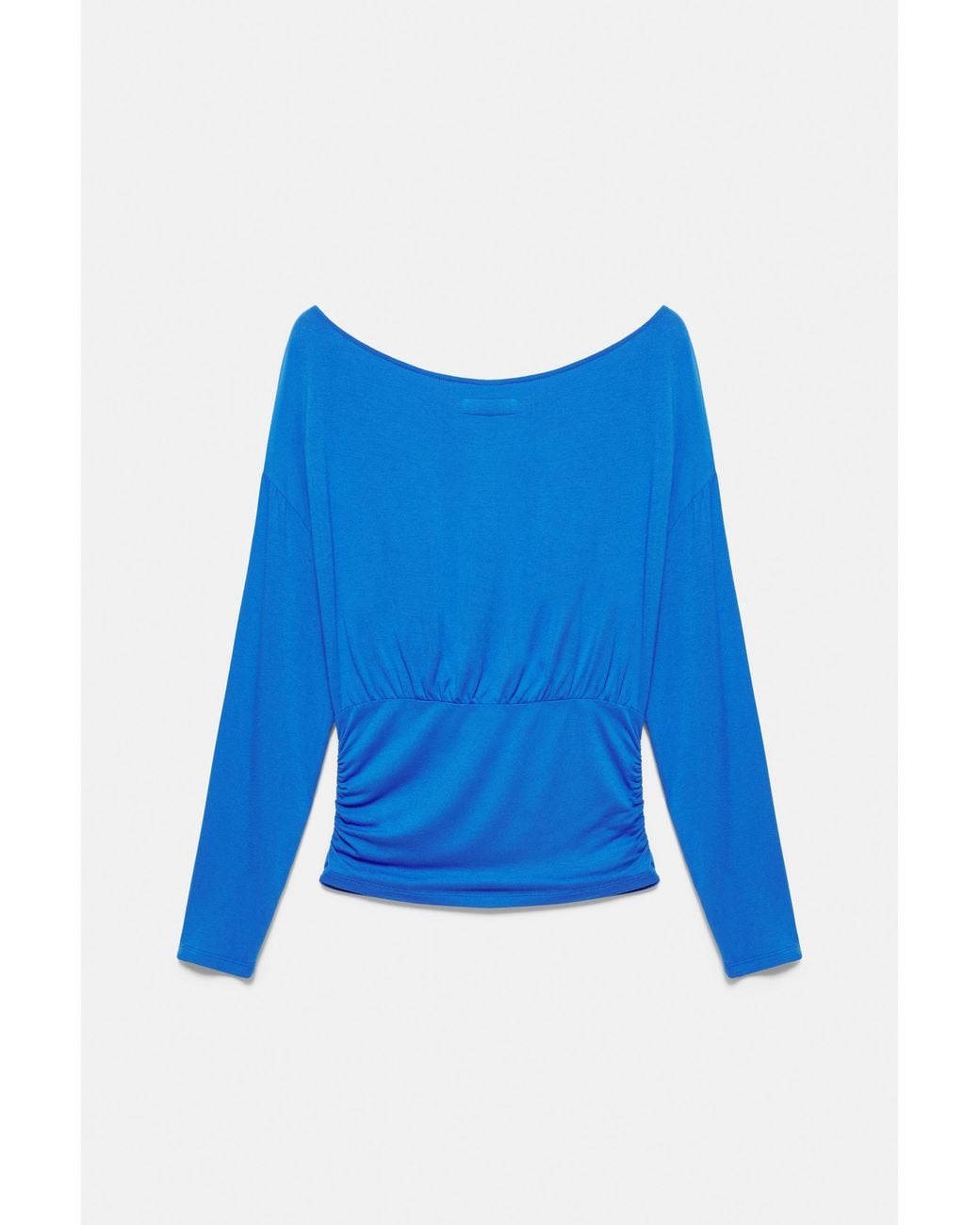 Pull&Bear Blue Asymmetric Waistband Top