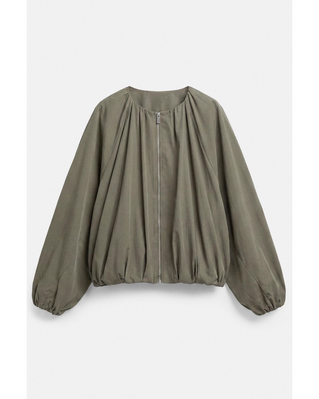 Pull&Bear Green Balloon Bomber Jacket