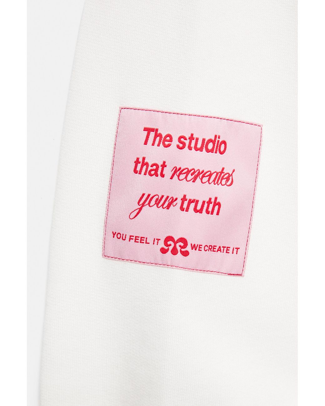 Pull&Bear White Text Hoodie