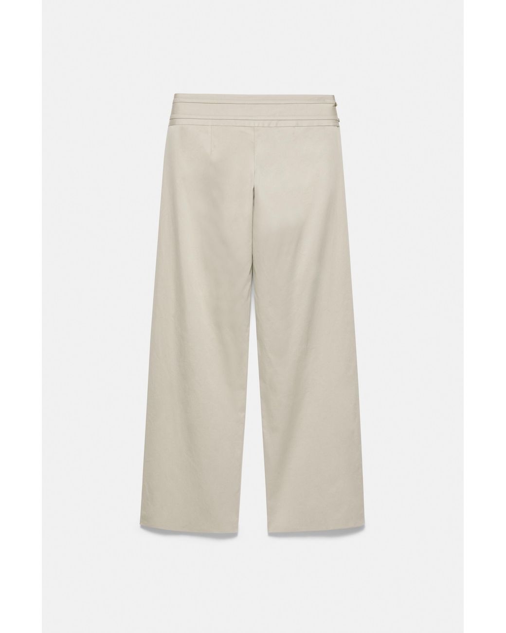 Pull&Bear Blue Buckle-Detail Trousers Culottes