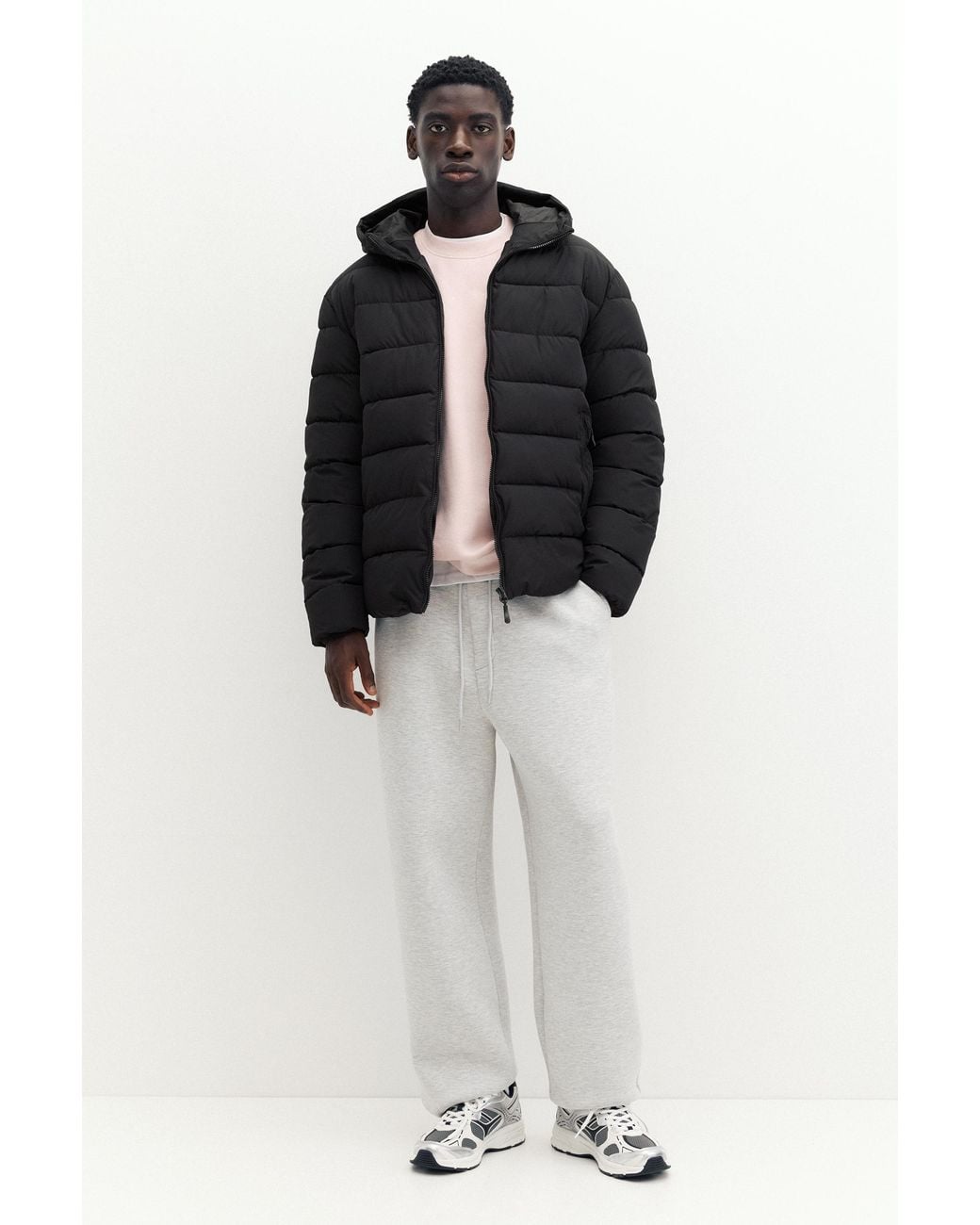 Doudoune À Capuche Pull&Bear pour homme en coloris Black