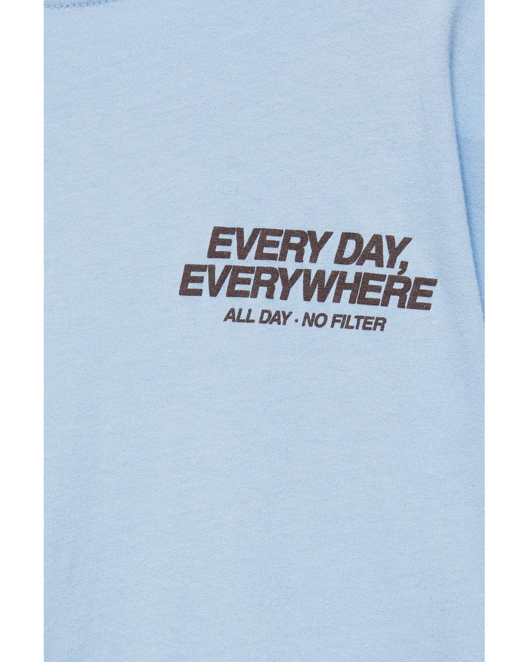 Pull&Bear Blue Oversize Graphic T-Shirt