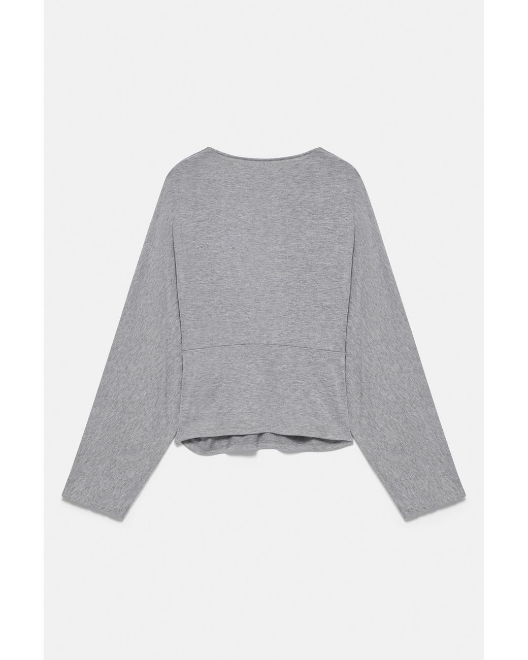 Pull&Bear Brown Gathered V-Neck Top