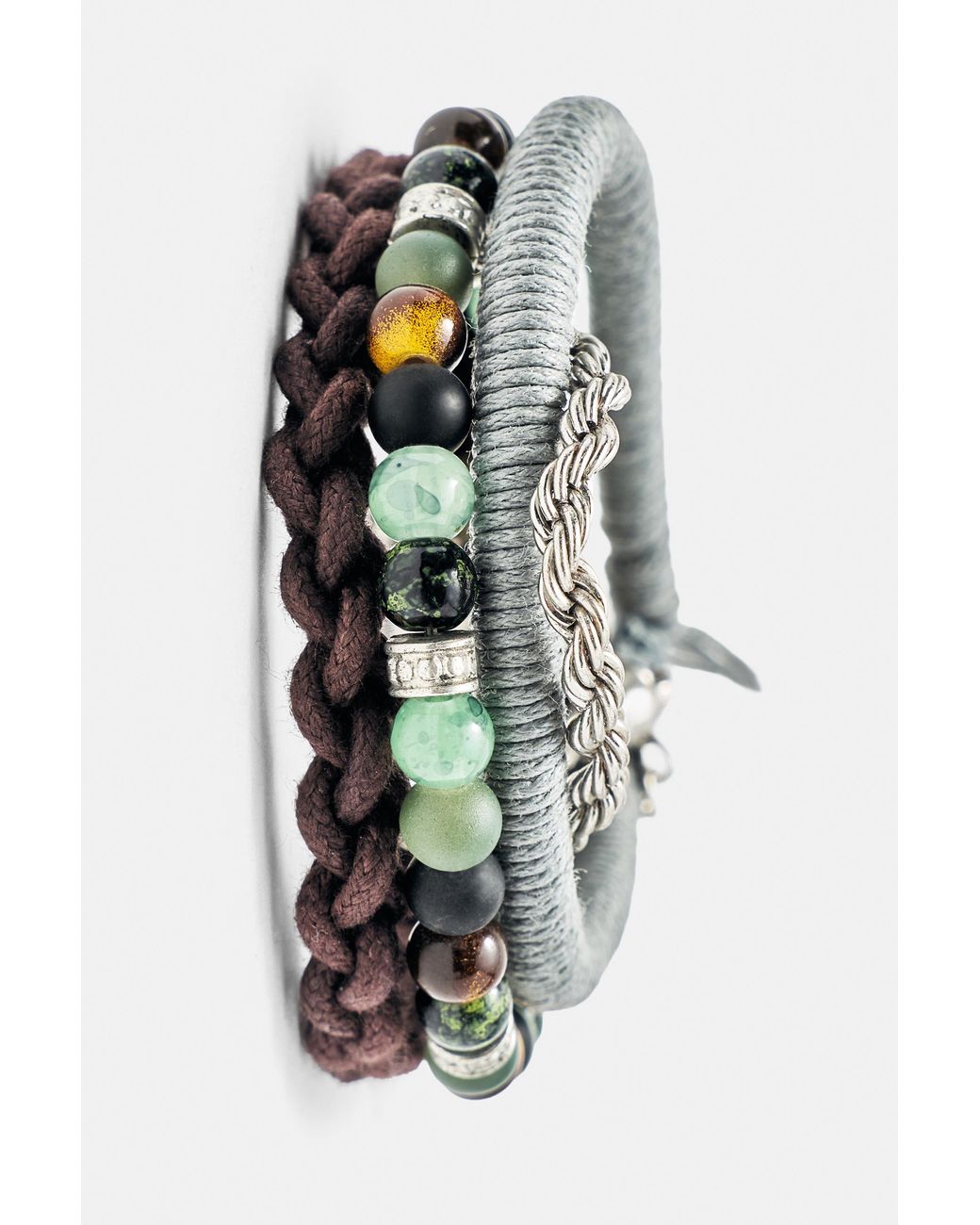 Pull&Bear White Pack Of 4 Bracelets for men