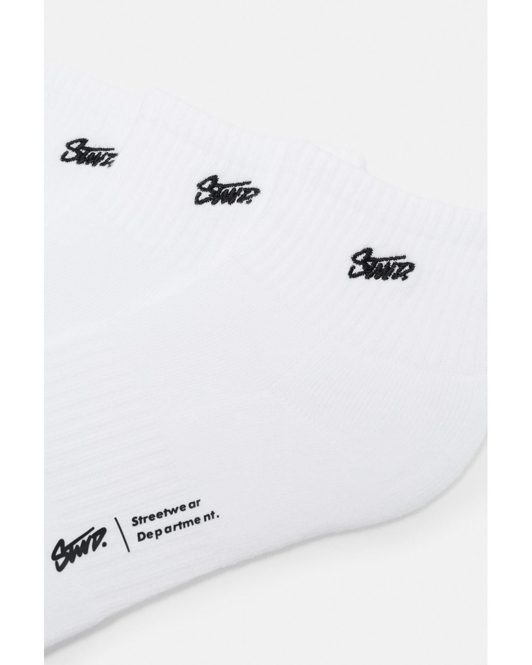 Pull&Bear White Pack Of 3 Pairs Of Stwd Socks for men