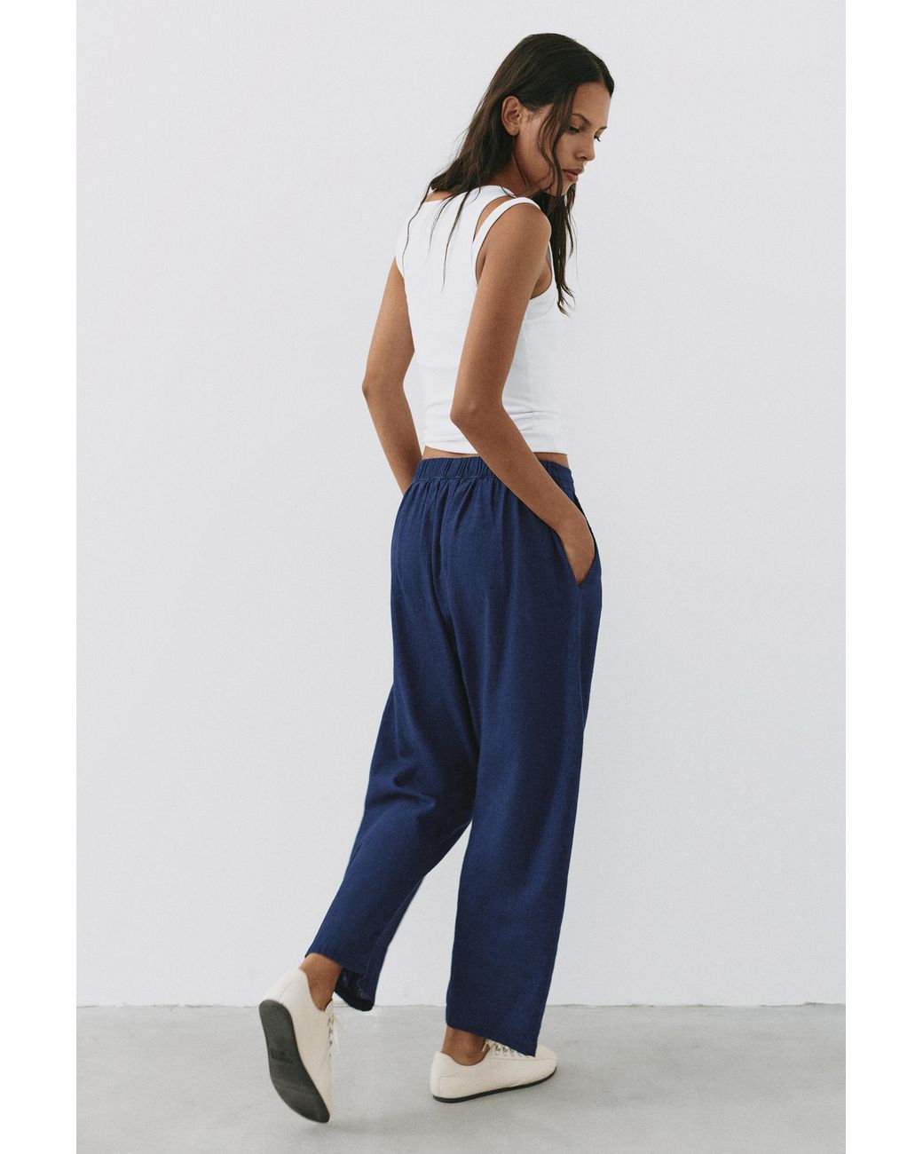 Pull&Bear Zwierige Baggy Jeans in het Blue