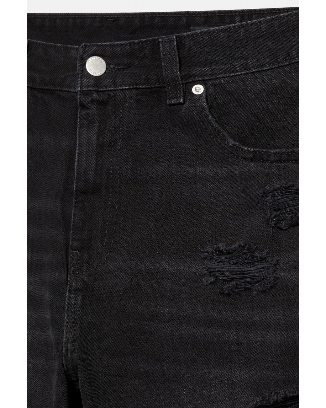 Pull&Bear Straight Fit Denim Short in het Gray voor heren