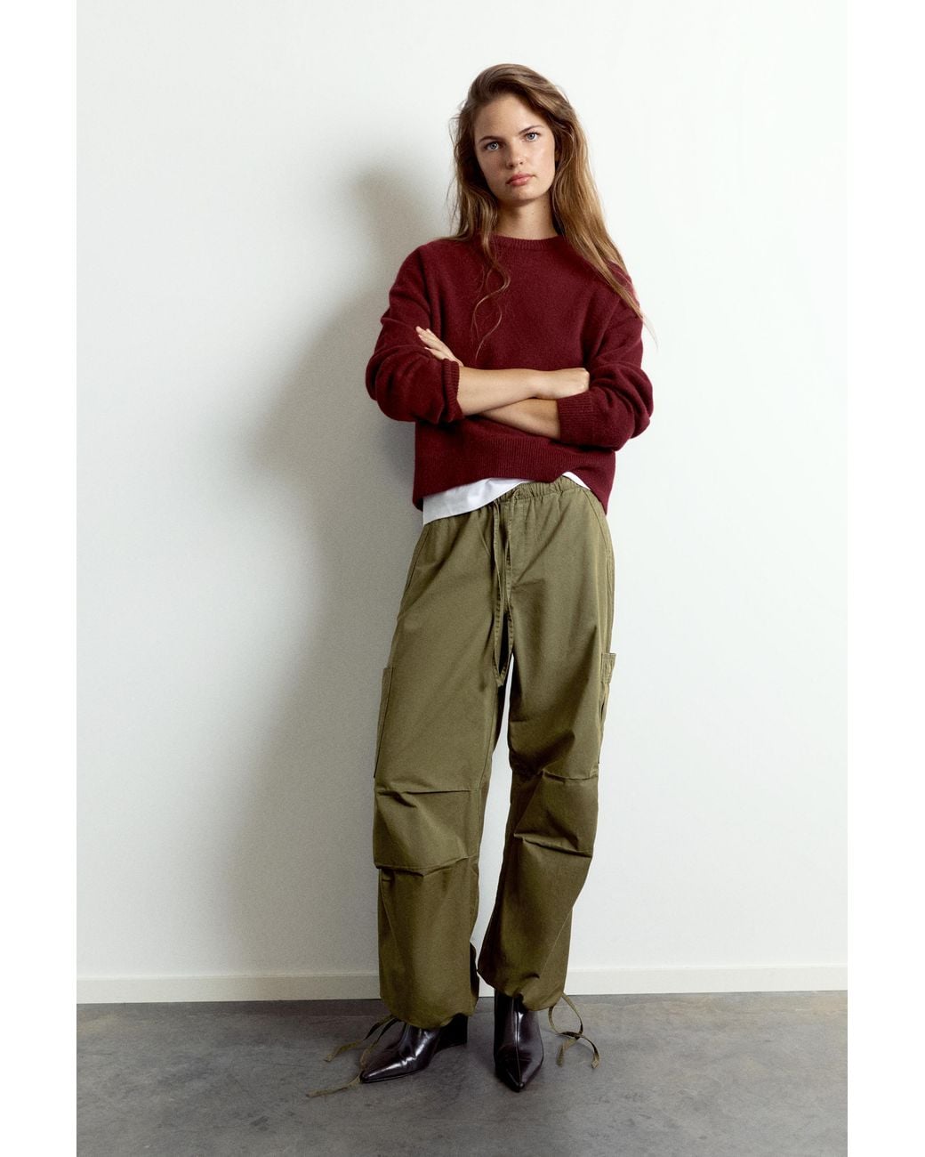 Pull&Bear Multicolor Cargo Parachute Trousers