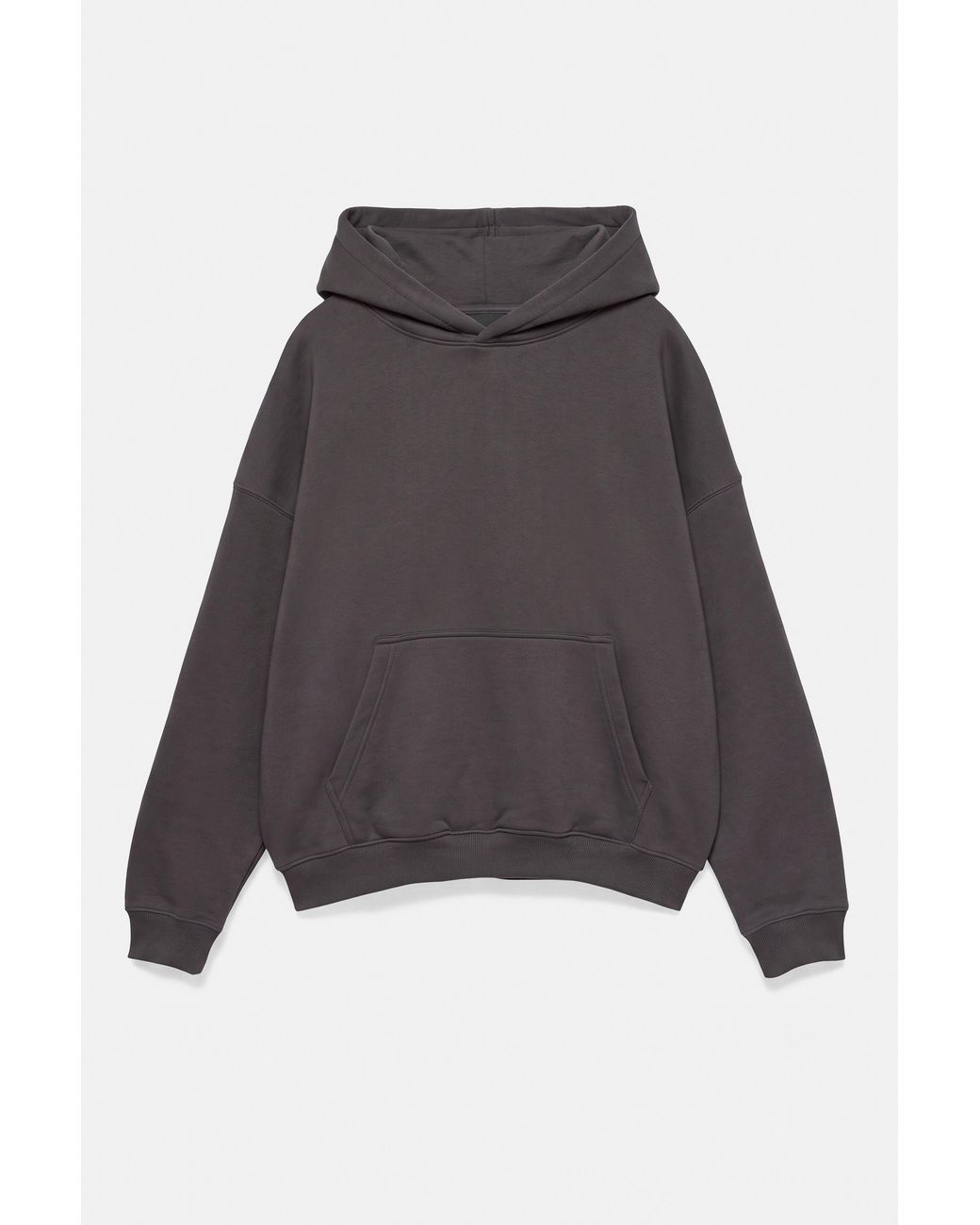 Pull&Bear Black Boxy Fit Hoodie for men