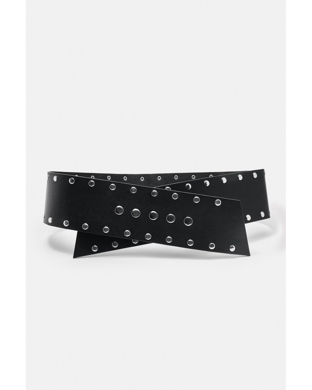 Cintura Fusciacca Con Borchie di Pull&Bear in Black