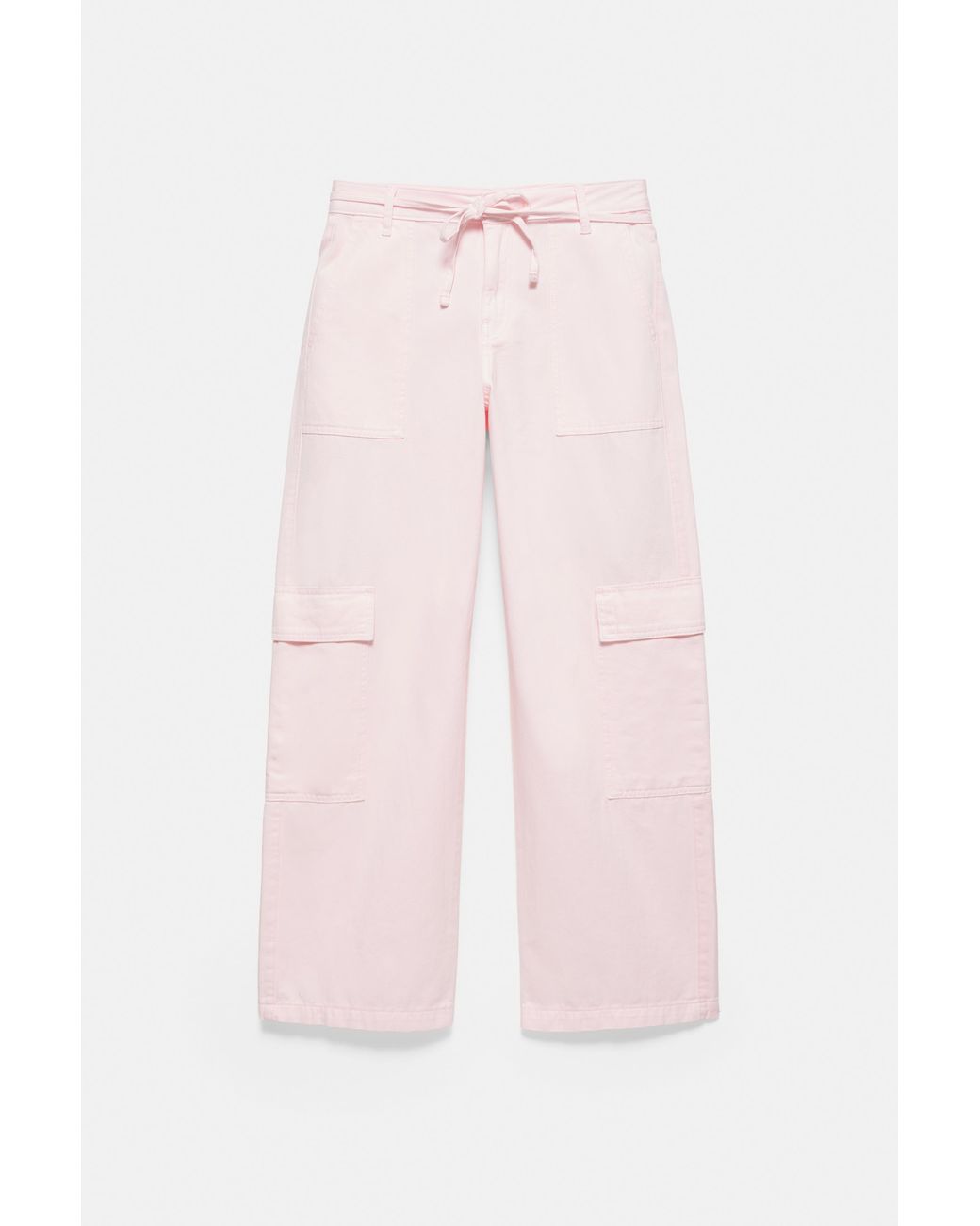 Pull&Bear Natural Straight Cargo Trousers
