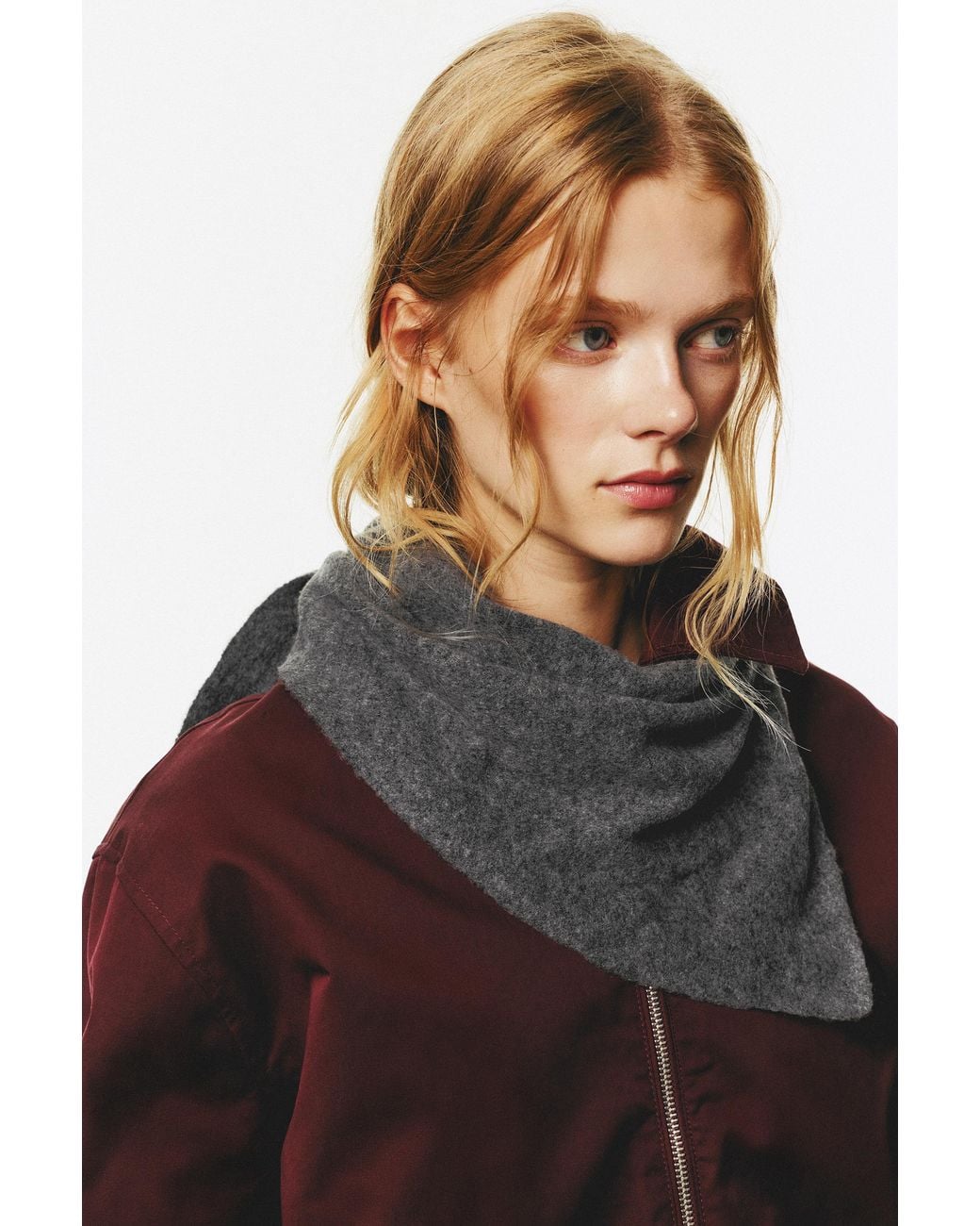 Pull&Bear Gray Knit Bandana