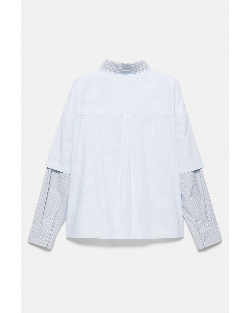 Chemise Rayée Double Manches Pull&Bear pour homme en coloris Blue