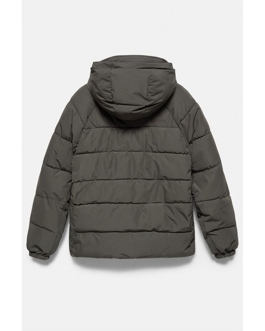 Pull&Bear Gray Quilted Jacket With Hood for men