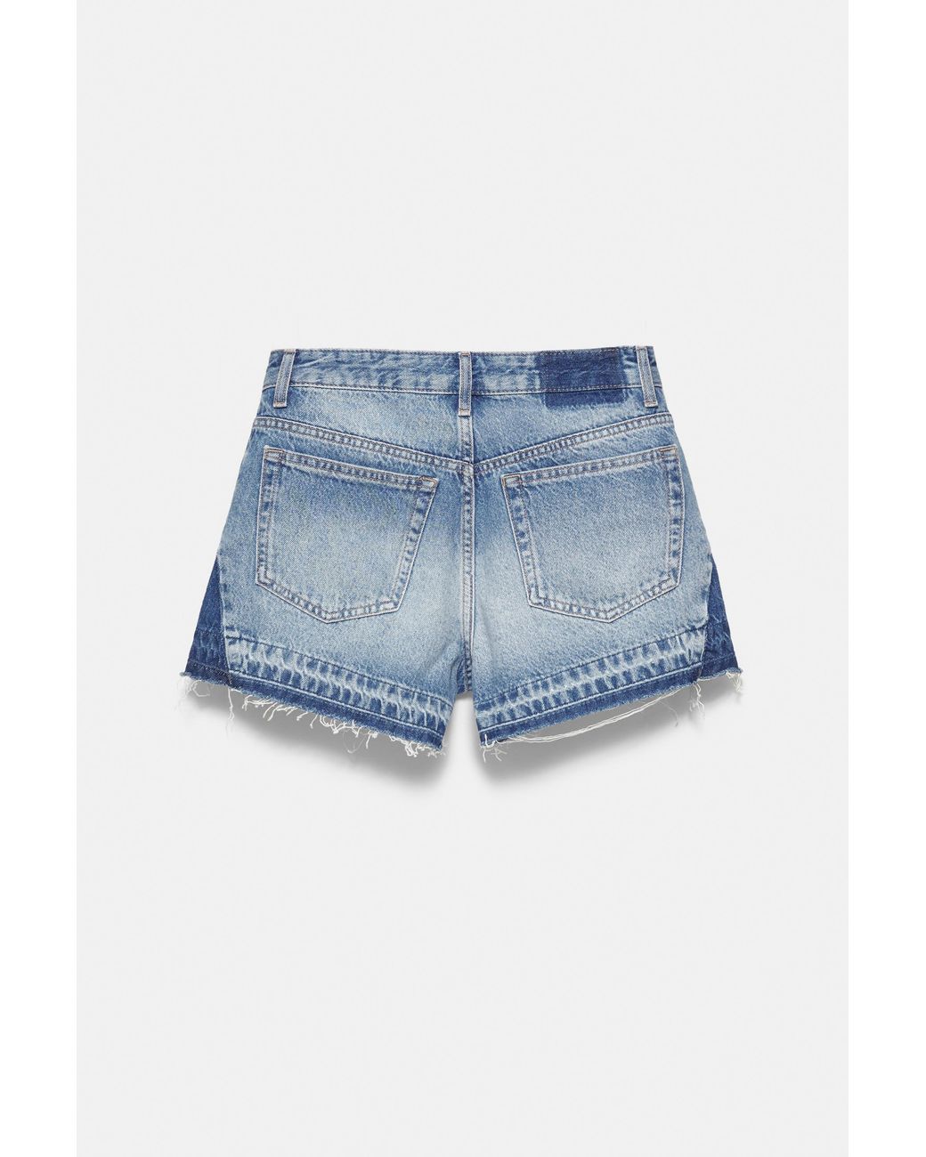 Bermuda Jeans Patchwork di Pull&Bear in Blue