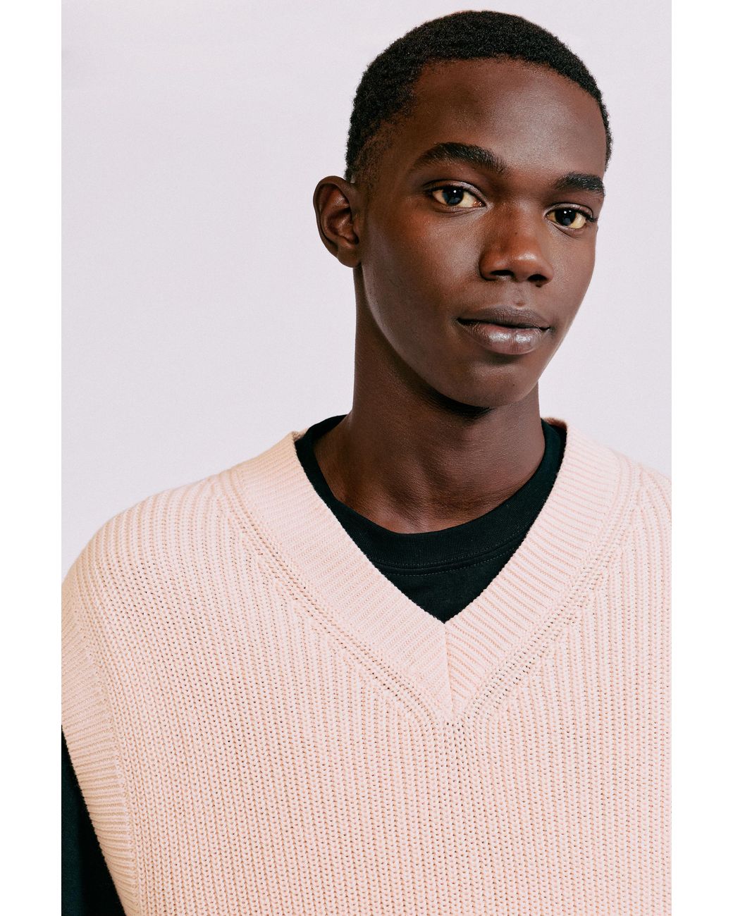 Pull&Bear Gray Knit Vest for men