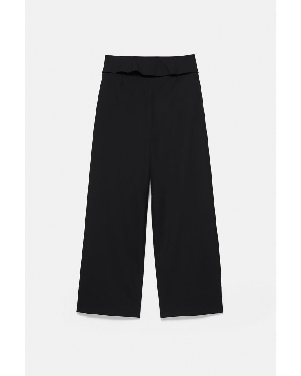 Pull&Bear Nette Broek Met Omgeslagen Taille in het Blue