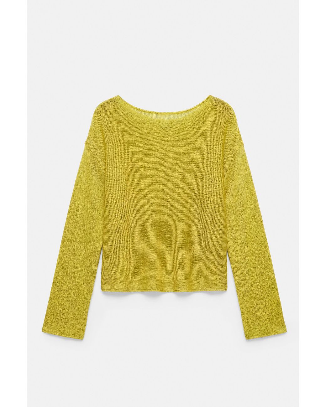 Pull&Bear Yellow Feinstrickpullover
