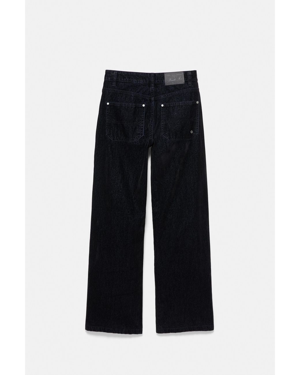 Pull&Bear Straight Broek Met Velvet Effect in het Blue