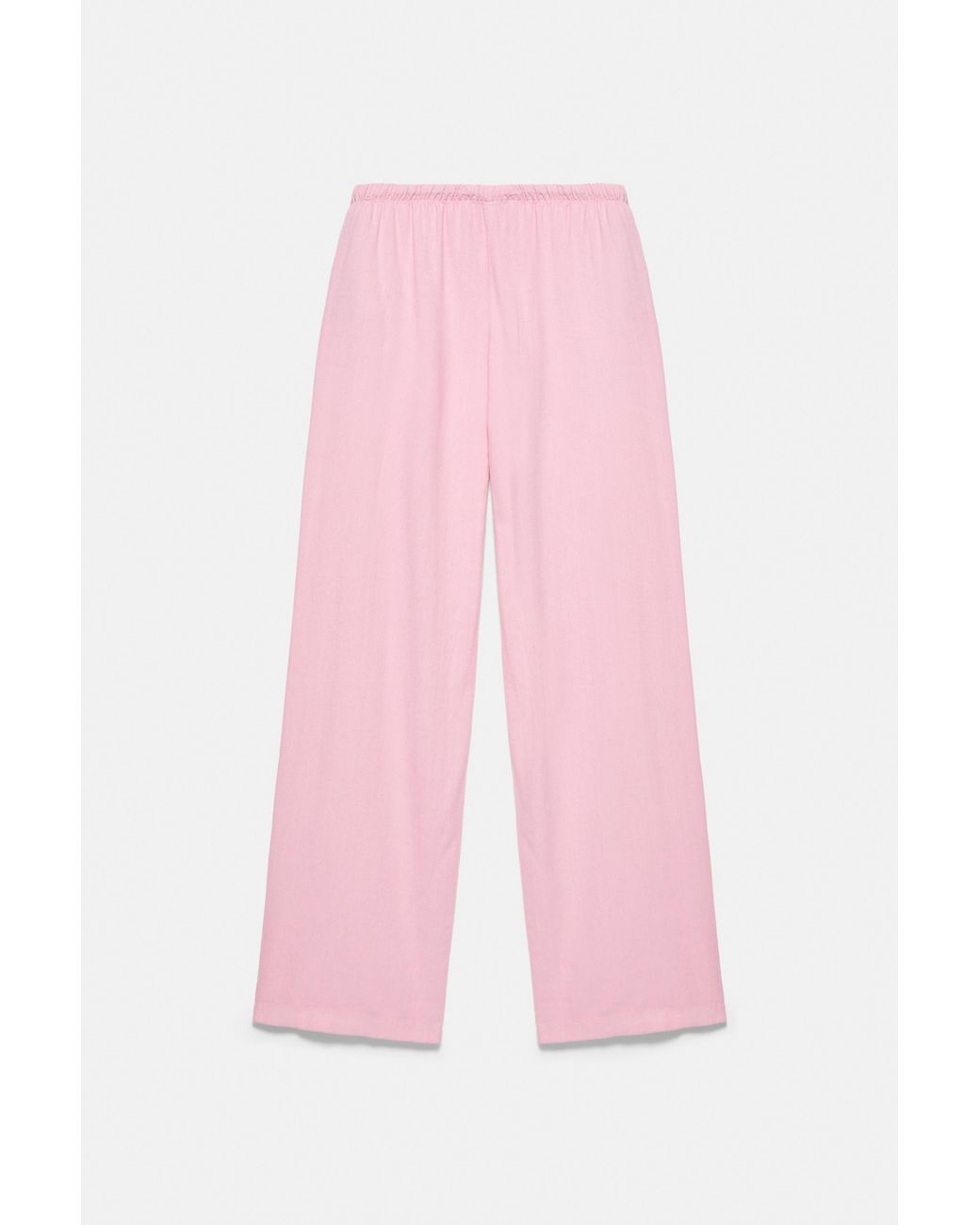 Pull&Bear Blue Linen Blend Joggers