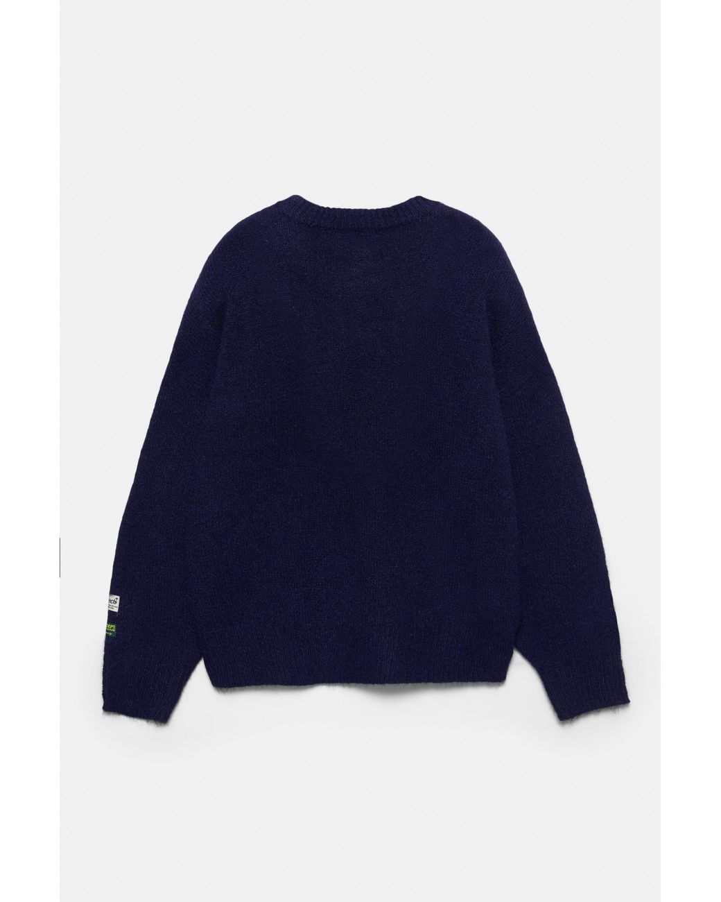 Pull&Bear Blue Basic Round Neck Jumper