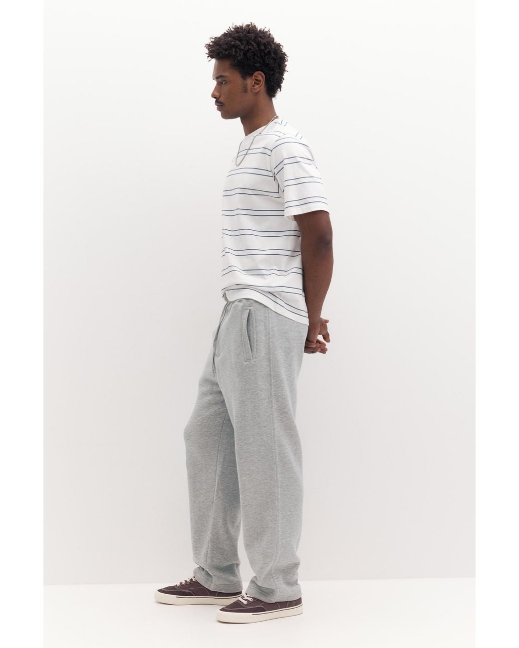 Pull&Bear Basic Baggy Joggingbroek in het Gray voor heren