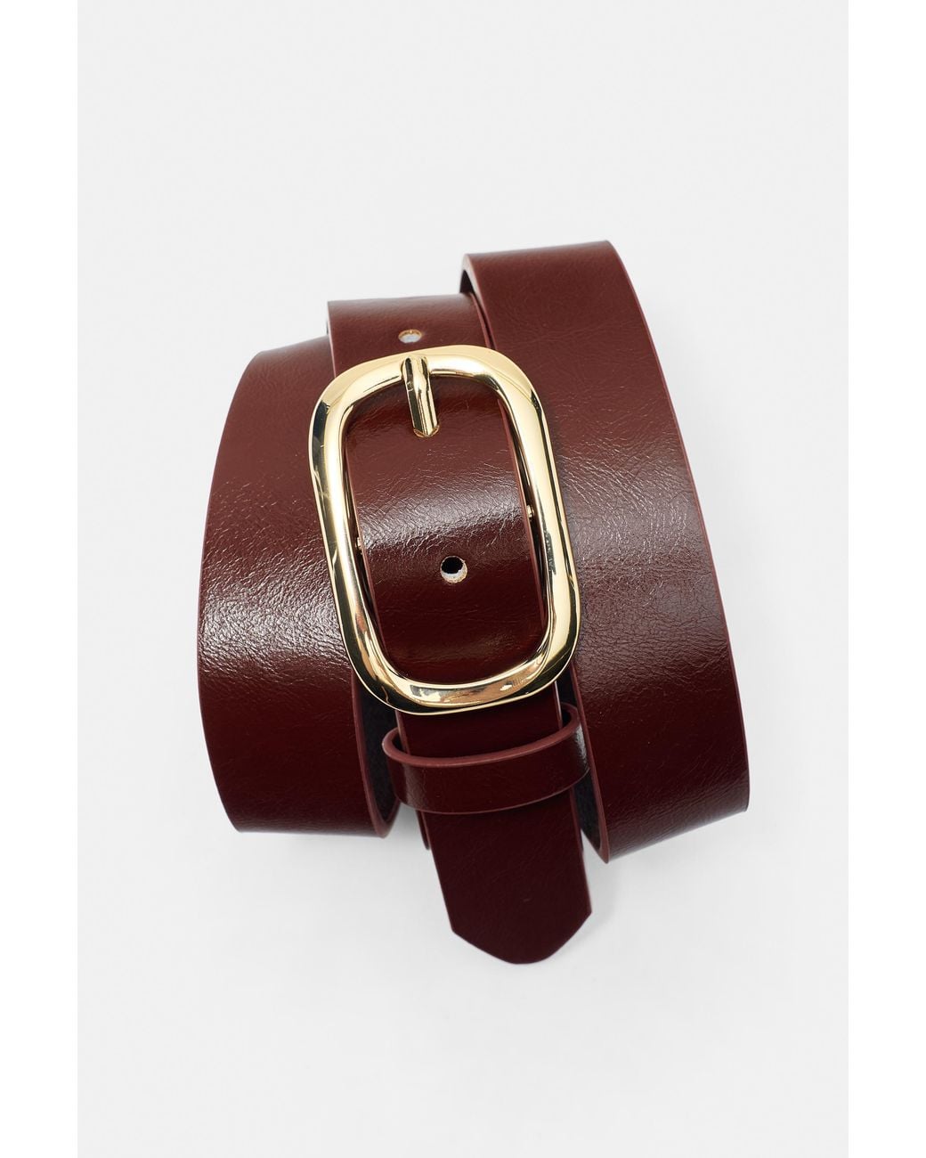 Pull&Bear White Belt With Slim Buckle