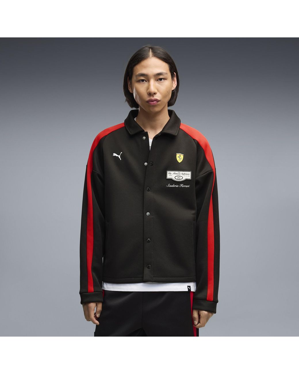 PUMA Black Ferrari T7 Track Jacket for men