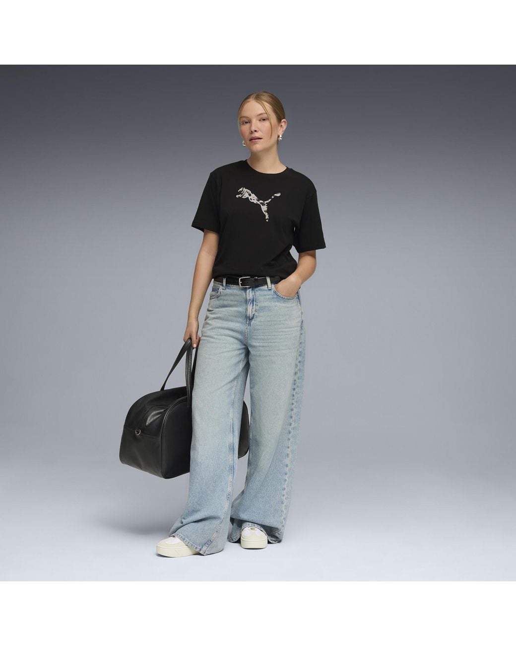 T-Shirt Con Grafica Essentials Animal Dal Taglio Morbido Da Donna, Abbigliamento, Nero di PUMA in Black