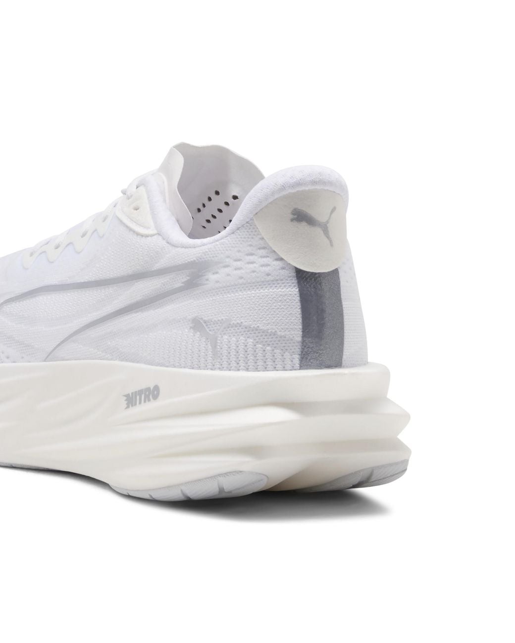 PUMA White Deviate Nitro 4 Road Running Shoes for men