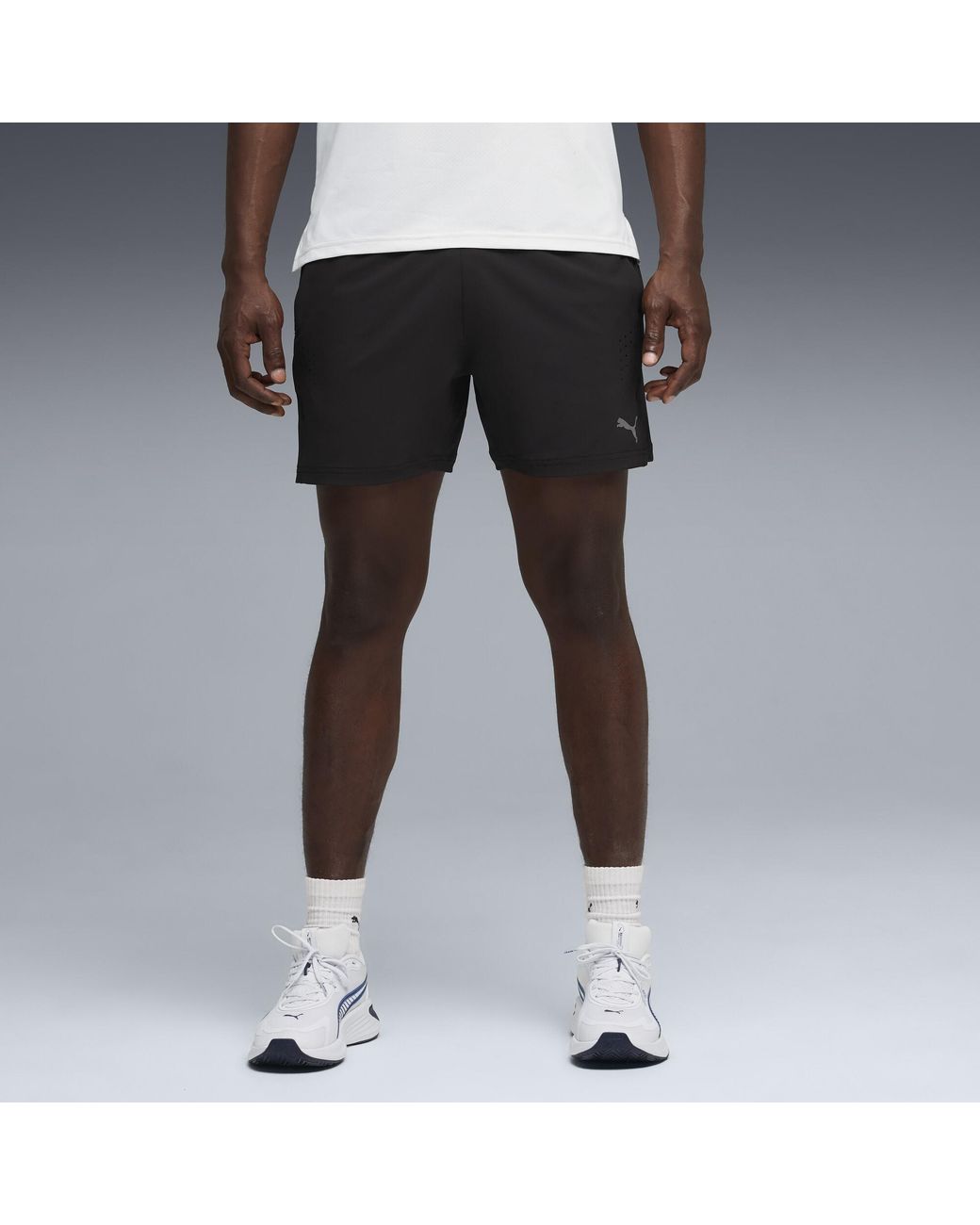 PUMA Black Pwrmode Training 5" Woven Shorts for men