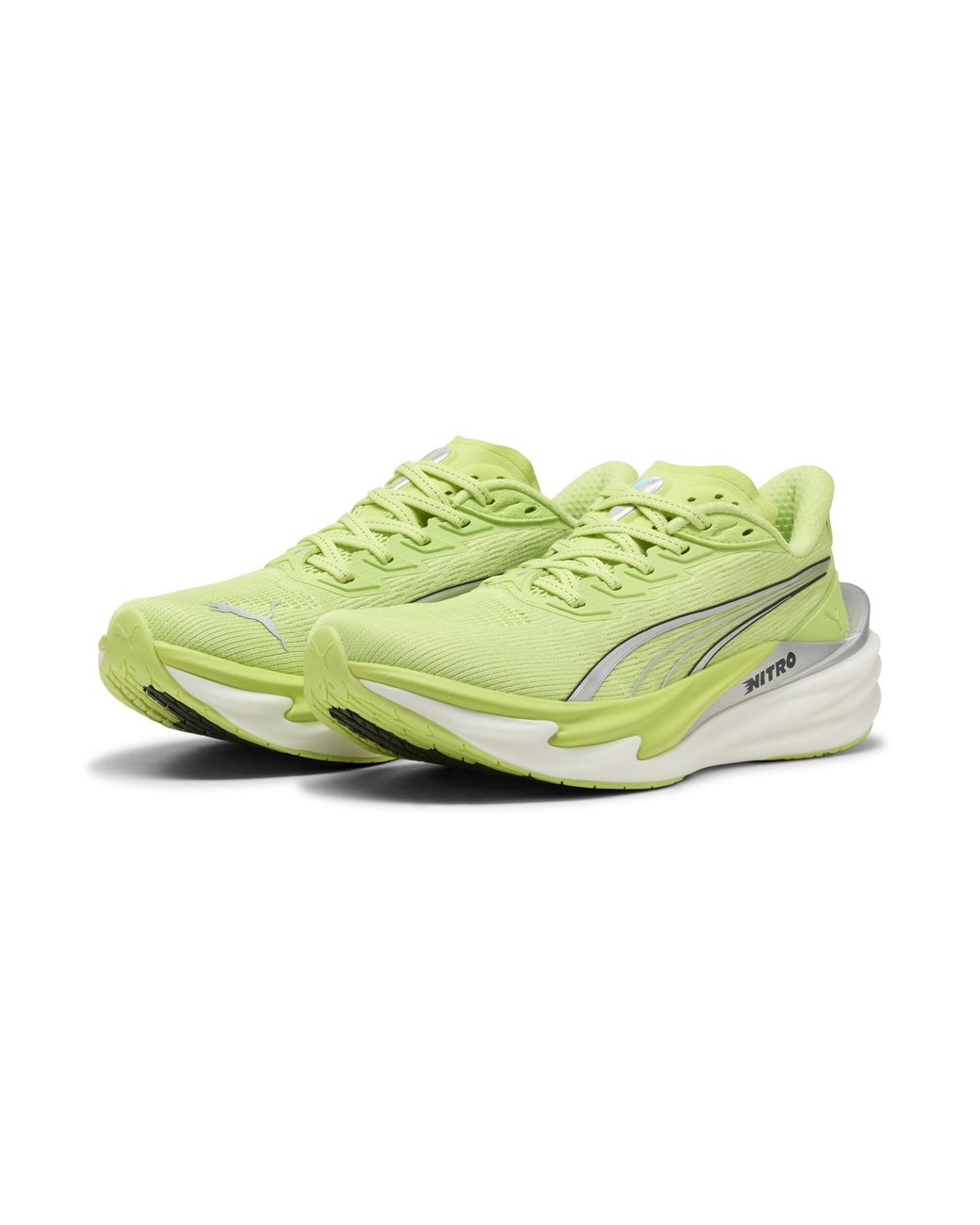PUMA Green Deviate Nitro 4 Road Running Shoes