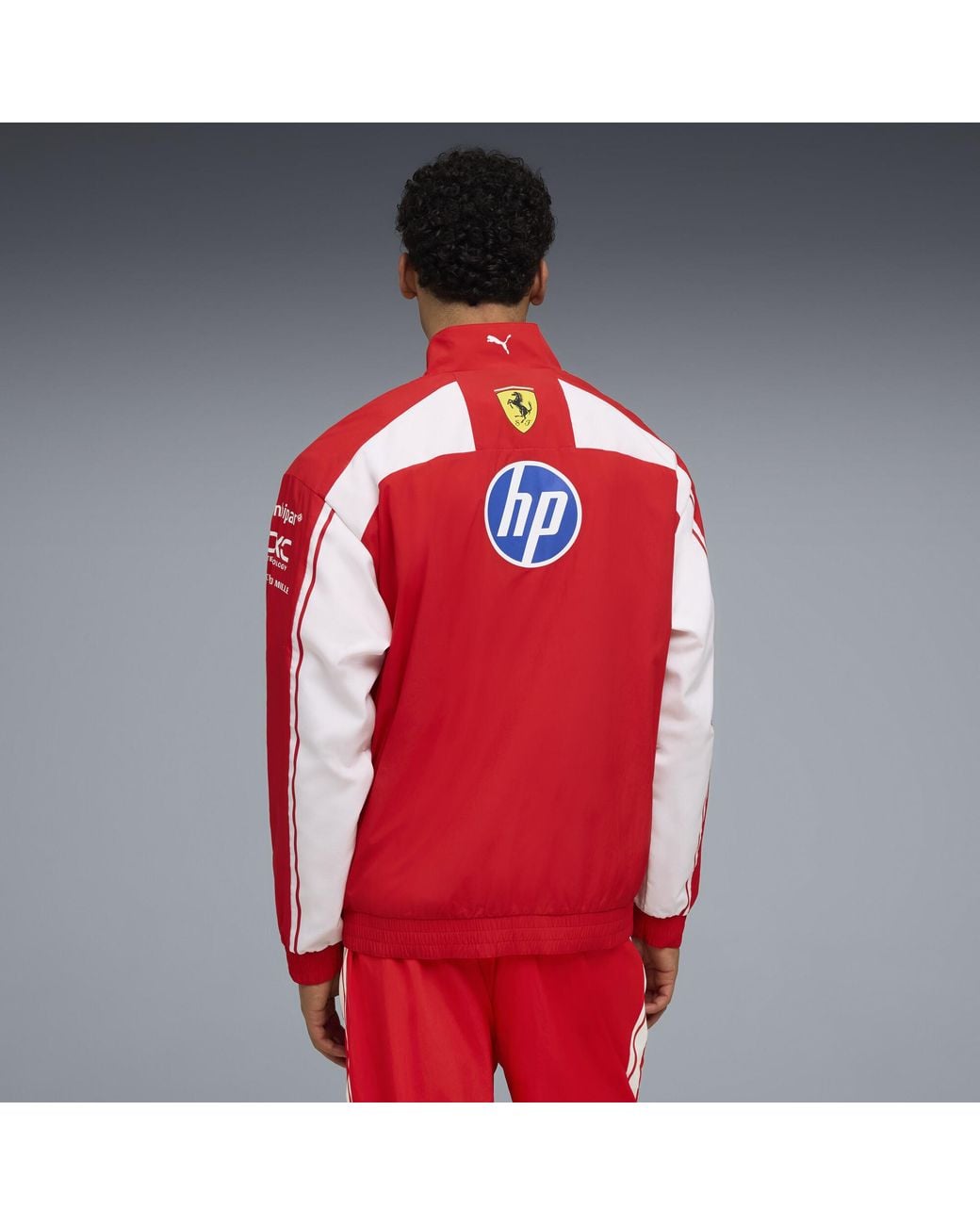 PUMA Red Scuderia Ferrari Hp Replica Drivers Authentic Track Jacket for men